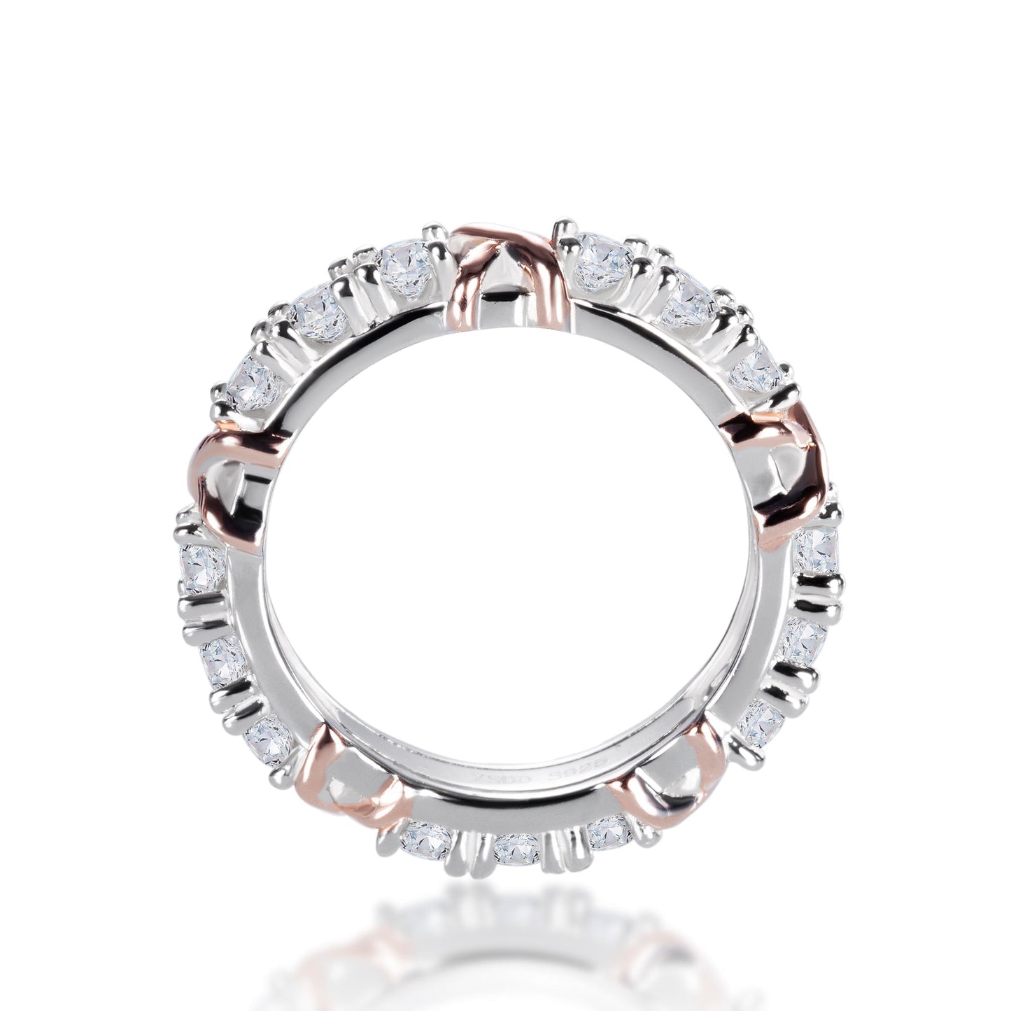 Radiant Stacking Moissanite Ring Band – Timeless Elegance in S925